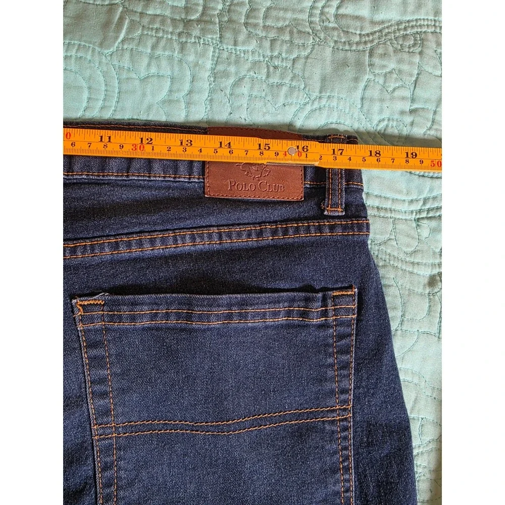 Beverly Hills Polo Club Mens Dark Wash Slim Straight Jeans 36x30 Stretch Denim‎